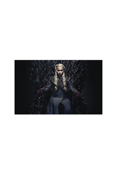 ve Tablou Canvas, Game Of Thrones, Daenerys, personaj, dragon, fantastic 80 x 50 cm, Multicolor