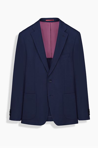 Sarar Interview Woven Modal Very Soft Fabric Slim Fit Sports Dark Blue Jacket