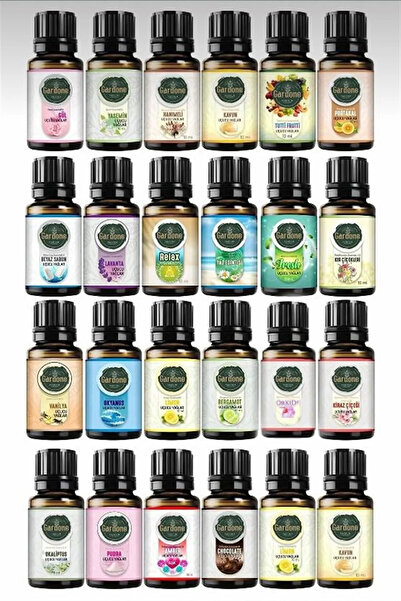 Gardone 24'lü Set Uçucu Yağ Buhurdanlık Yağı Doğal Yağlar Oda Kokusu Ortam Es...