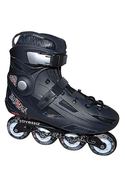 KOCAMANLAR Avessa Pta1000 Free Stayla Graffiti Professional Roller Skates 80 mm Abec 7 Silicone Roller Skates Black