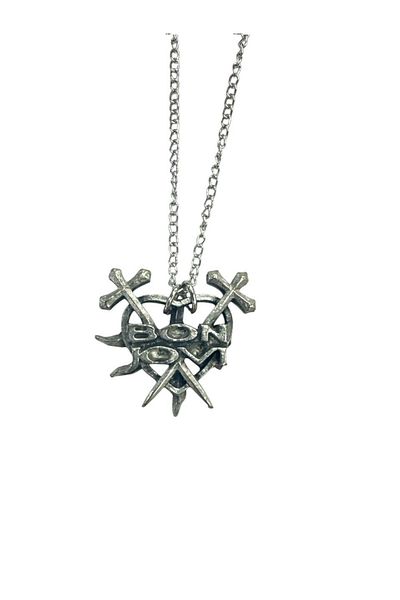 Herşey Nota Bon Jovi Rock Metal Band Chain Necklace - Unisex 60 cm Music Themed Accessory