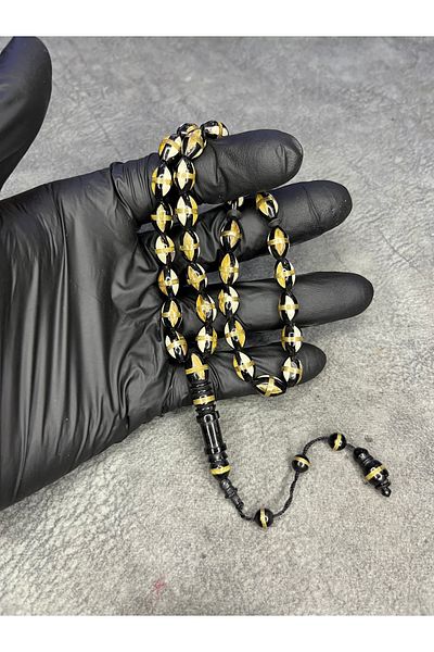 Mos Tespih High-End Natural Kuka Rosary with System Embroidery