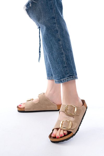 Moda Asmira P-101 Beige Daily Women's Slippers