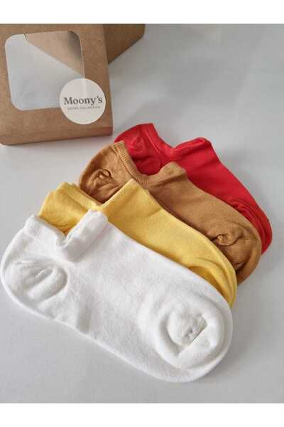 Moonys Socks Collection Безшевен комплект от 4 чифта дамски чорапи от бамбук