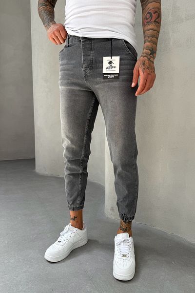 MADZEYMODA Leg Elastic Lycra Denim Fabric Men's Smoked Jean Jeans Trousers Ke-658