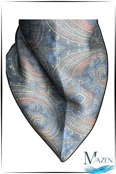 MAZEN “Women's Special Patterned Chiffon Scarf – Soft Texture, Colorful Elegance” 50X50 cm