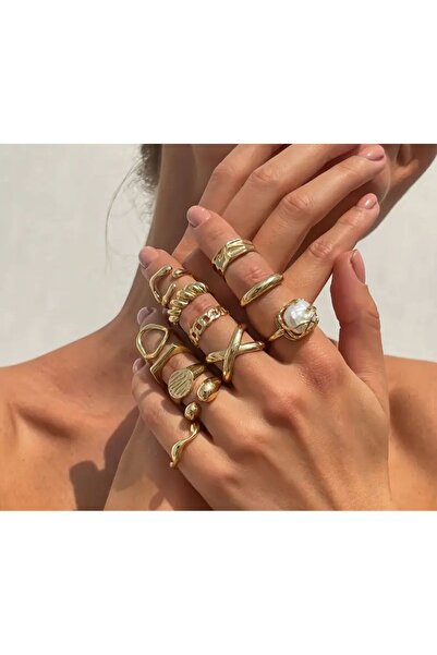 Girift Vintage مجموعة خواتم أومارا الذهبية القابلة للتعديل
