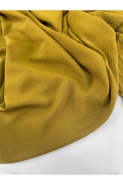 ipekkumaş Mustard Yellow Ayrobin Fabric Dress Skirt Pants Abaya Our Product Is Sold by Piece 1 Piece Is 1 Meter
