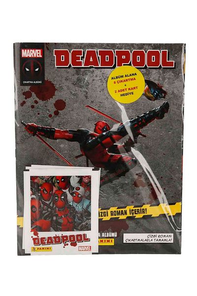 TOYFEST Marvel Deadpool Sticker Album + Special Mini Comic Book |   Panini Licensed Product (8 Sticker 2 Cards)