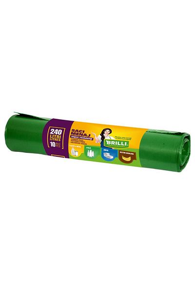 Cesiro Saci de curățare Brilli 240l, set 10, verde Sr