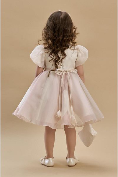 SIRRI Girl's Organza Powder Evening Dress 3 Pieces (2-6 Years)