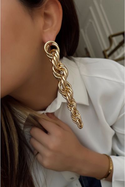 Ervalina Elegance of the : Twirl Dangle Long Earrings
