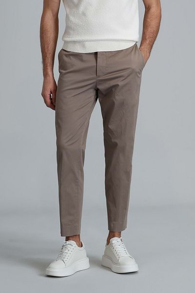 Lufian 111190312 Plus Smart Ανδρικό Παντελόνι Chino Slim Fit Ανδρικό Παντελόνι Soil