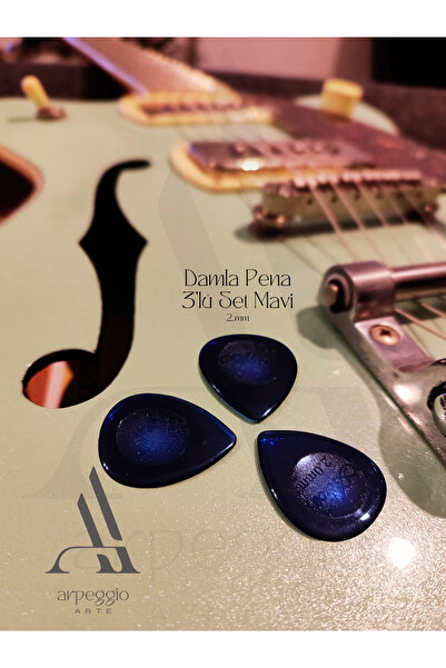 arpeggio ARTE Alıce Damla Pena Mavi 3'lü Set 2.00mm Elektro, Bas, Caz Gitar P...
