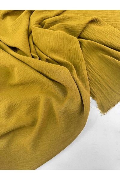 ipekkumaş Mustard Yellow Ayrobin Fabric Dress Skirt Pants Abaya Our Product Is Sold by Piece 1 Piece Is 1 Meter