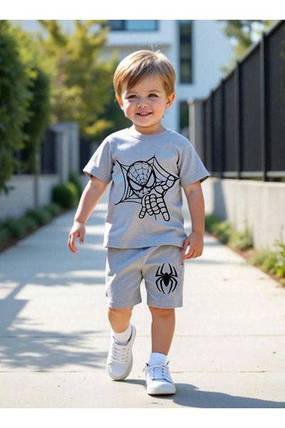 bebekpare Boy's Tshirt Shorts Set Spider/Superhero