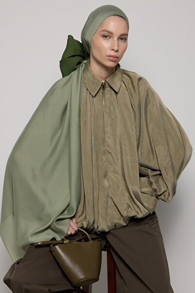 Fenza ŞAL DE BUMBAC DE CULOARE VERDE MENTĂ PARIS SILK