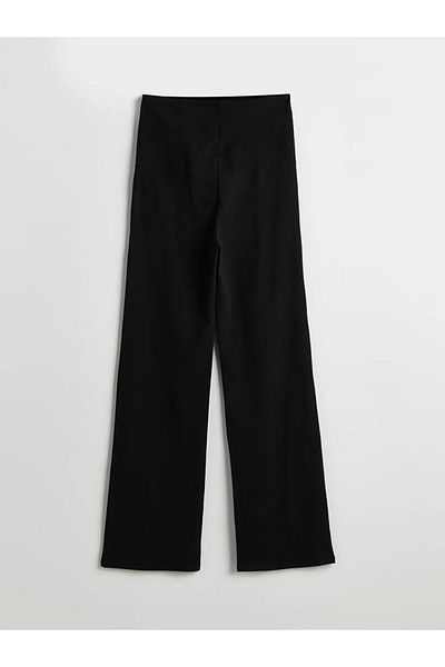 LC Waikiki LCW DREAM Pantaloni negri de pijama de maternitate cu panouri abdominale cu talie elastică