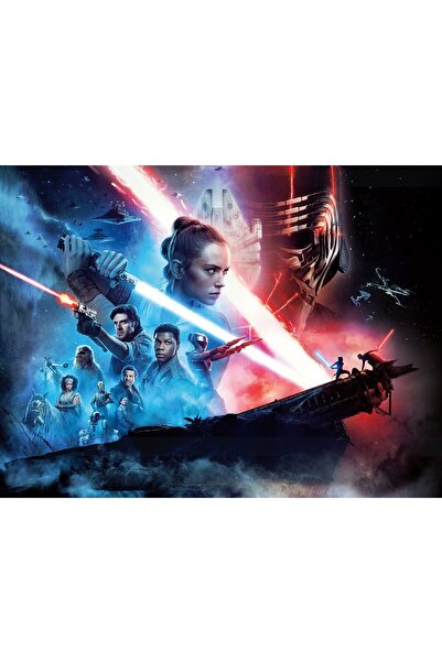 ve Tablou Canvas, Star Wars, Rey, Kylo Ren, jedi, erou, luptator, 80 x 60 cm