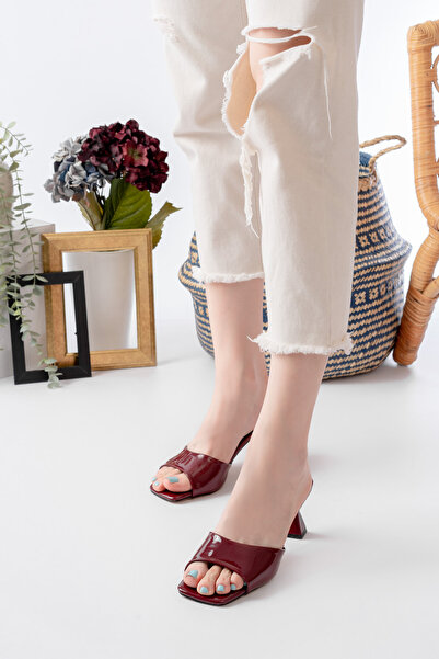 marinarosse Women's Lena Claret Red Patent Leather Slippers