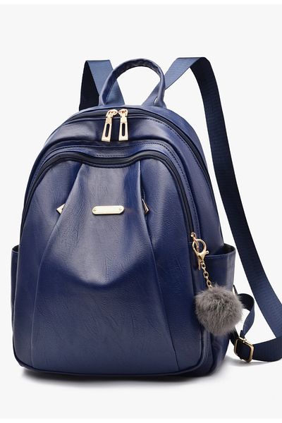Obay Backpack Women's New Fashion Korean Fashion Leather Backpack Large Capacity Travel Schoolbag