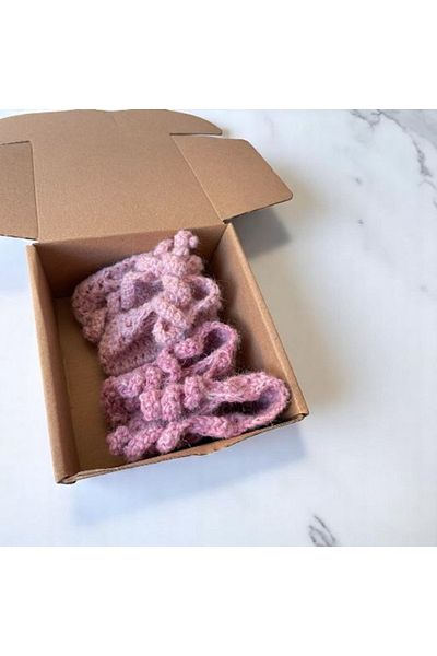 The Cloudish Shop Baby Hand Knitted Boxed Booties Set 2 Pairs / 0-6 Months