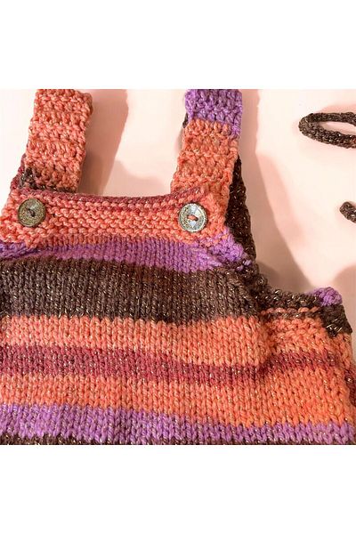 The Cloudish Shop Baby Hand Knitted Jumpsuit Floral Bandana Set 1 Year Old Orange Lilac Glitter Photo Shoot