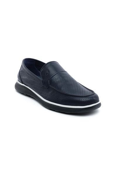 Greyder 64694 Navy Blue Genuine Leather Men's Comfort Shoes