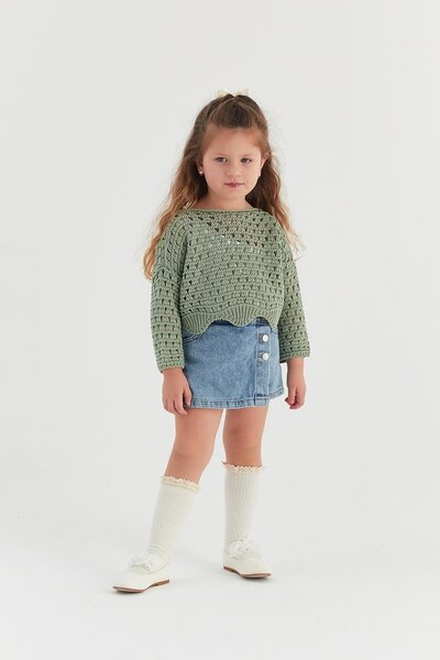 MARKALİSTE Children's Crop Knitwear Mint