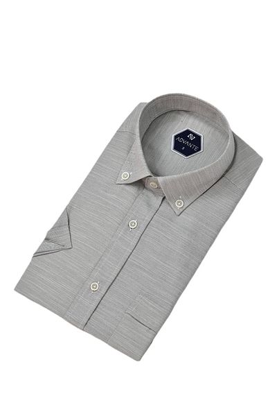 ADVANTE Men's Classic Single Pocket Short Sleeve Shirt Bgl-St04554