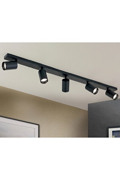 demet habek mylights Mylights 120 Cm Modern Plofonyer Beşli Led Spot Tavan Avize Tasarruflu Led Ampul Kafe Mutfak Koridor