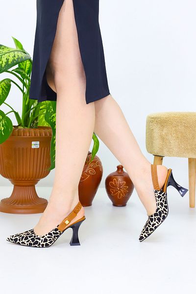 Modaarmada Taba Leopard imprimeu clasici pantofi cu toc pentru femei sezon nou femei cu spatele elastici