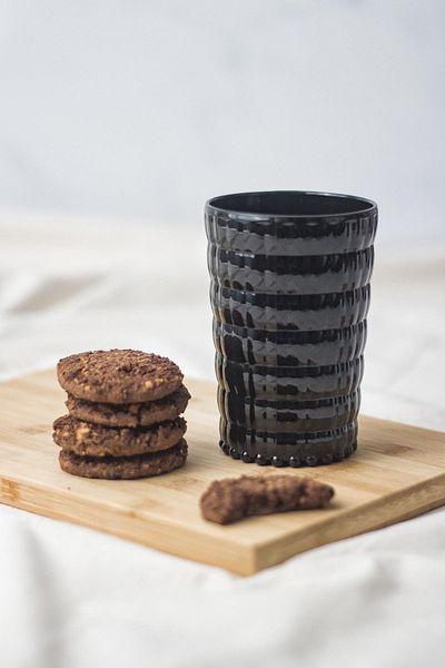 HSDemirci Allegra Black Acrylic Glass Set of 6 |   400ml |   Water, Soft Drink |   Not Glass |   Break Resistant