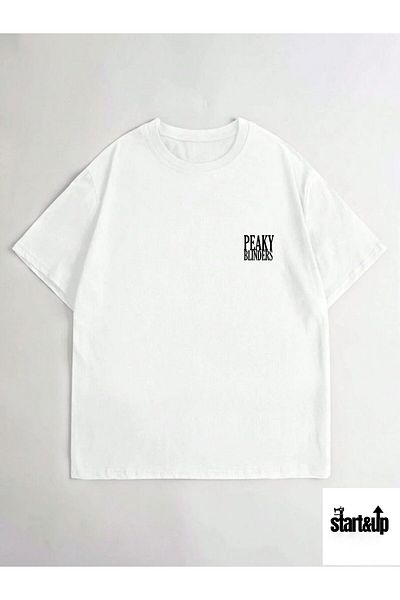QUEENSTOWN Μπλουζάκι Unisex White Peaky Blinders με στάμπα με λαιμόκοψη