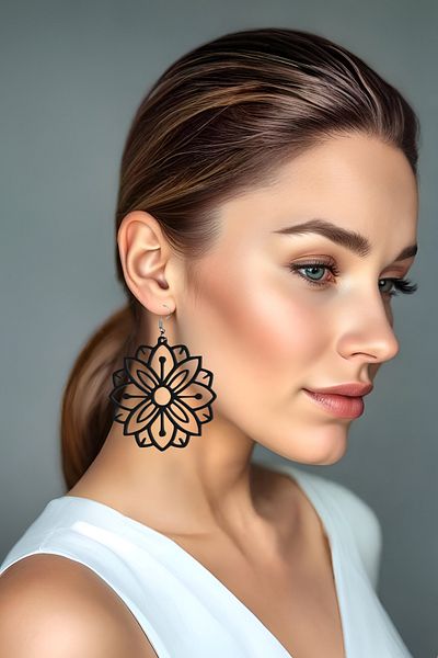 oalpo Minimalist Black Lightweight Earrings – Ideal for Everyday and Elegant Style