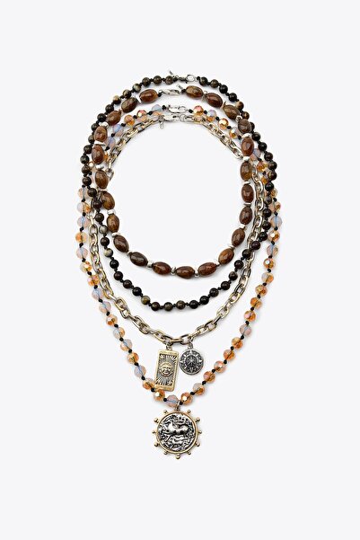 yucelique ZRA Model Charm Detaylı Yaz Kolleksiyonu Premium Çoklu Charm Kolye Set