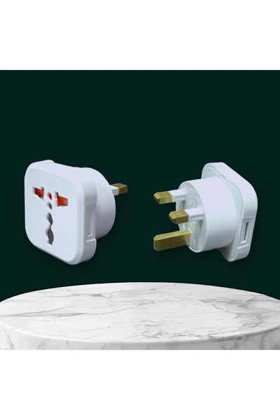 nelerbulurum İngiliz Erkek Fişli Seyahat Adaptörü Ingiltere Arabistan Umre Fiş Priz Dönüştürücü