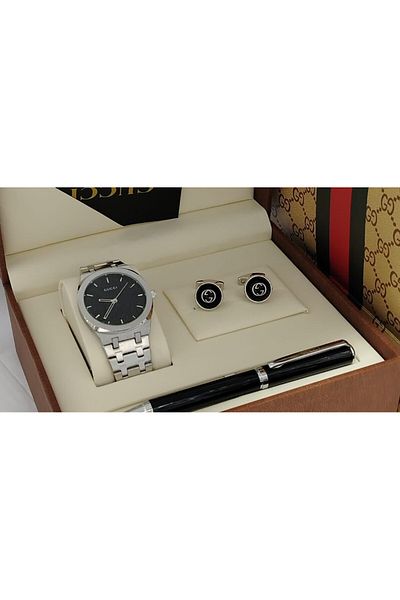 Gucci Gucci watch, pen and cufflinks set