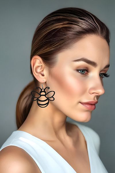 oalpo Minimalist Black Lightweight Earrings – Ideal for Everyday and Elegant Style