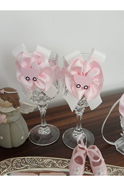 Helvacıoğlu Çikolata Lohusa Şerbet Kadehi Bardağı Dekoru Süsü, 6 Adet