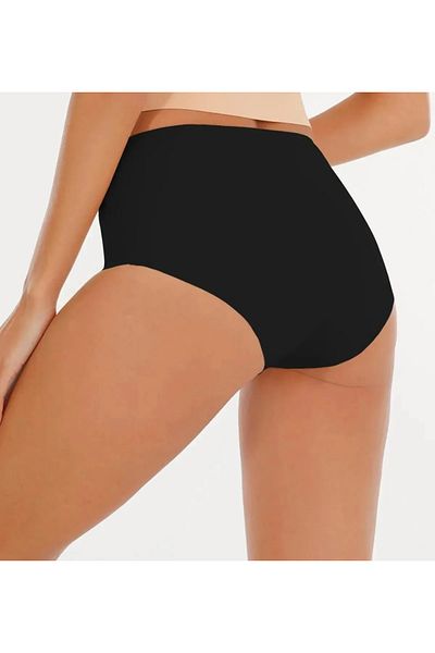 GÜMÜŞ Women's Laser Cut Seamless No Trace High Waist Bato Panties 3Pcs