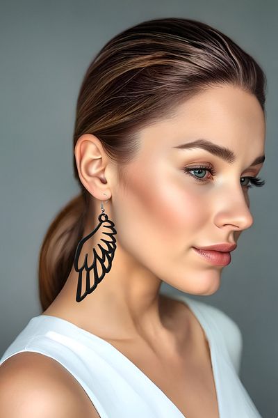 oalpo Minimalist Black Lightweight Earrings – Ideal for Everyday and Elegant Style