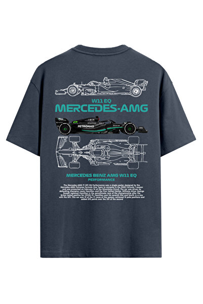 VEK تي شيرت كبير الحجم مطبوع عليه سيارة Amg