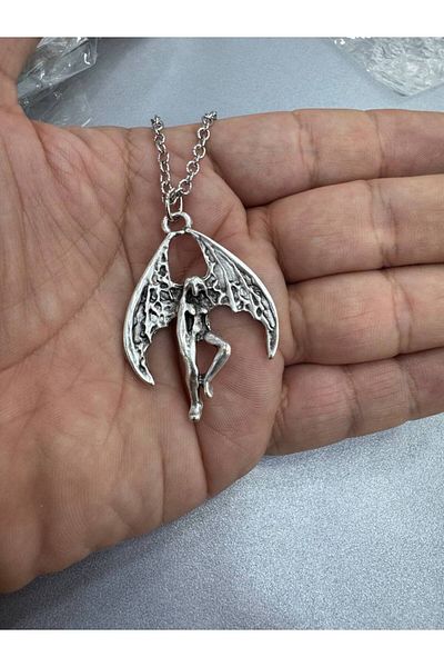 Herşey Nota Harpy Necklace Chain Necklace – 60 cm Unisex Gothic Jewelry – Stainless Steel Accessory