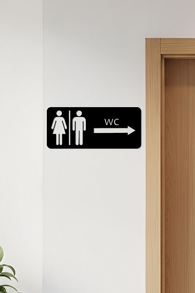oalpo Wc Sign, Toilet Sign, Women Men Sign, Directional Signs