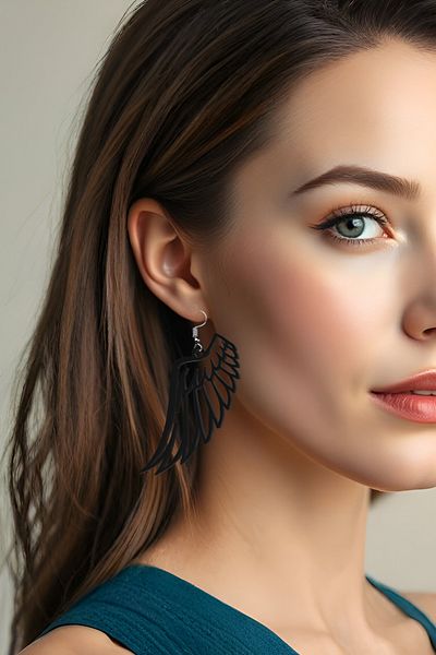 oalpo Minimalist Black Lightweight Earrings – Ideal for Everyday and Elegant Style