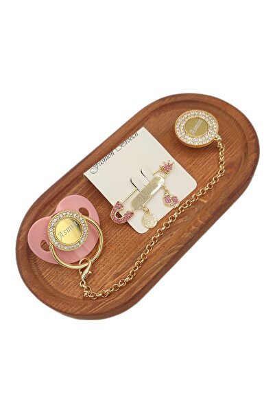 Serap Yılmaz Sahi Isimli Krem Pembe Silikon Damaklı Bebek Emzik Zinciri Ve Iğ...