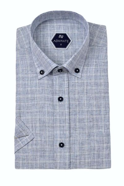 ADVANTE Men's Classic Single Pocket Short Sleeve Shirt Bgl-St04555