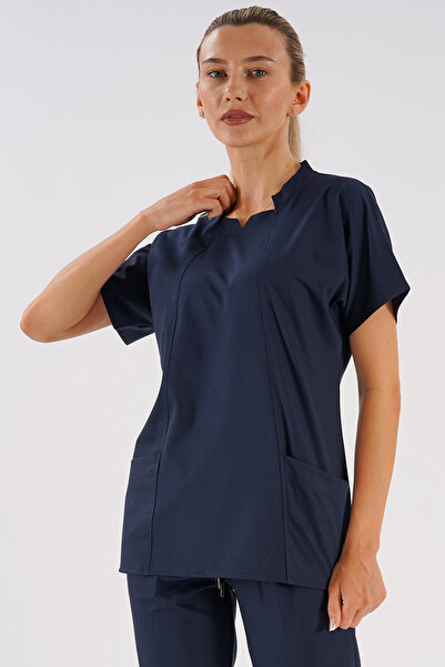 Lion Üniforma زي TriAngel Model ذو الاتجاهين من الليكرا للممرضات بأكمام الخفا...