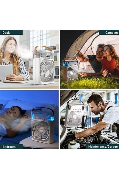 Generic Portable Air Conditioners,Mini Evaporative Cooler,700ml Cooler 3 Speeds,USB Personal Conditioner